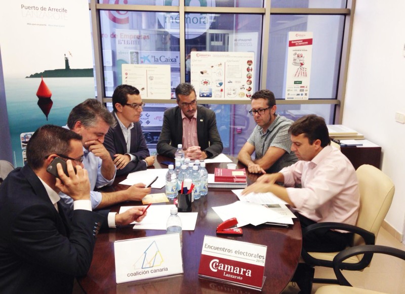 encuentro electoral entre Coalición Canaria y la Cámara de Lanzarote