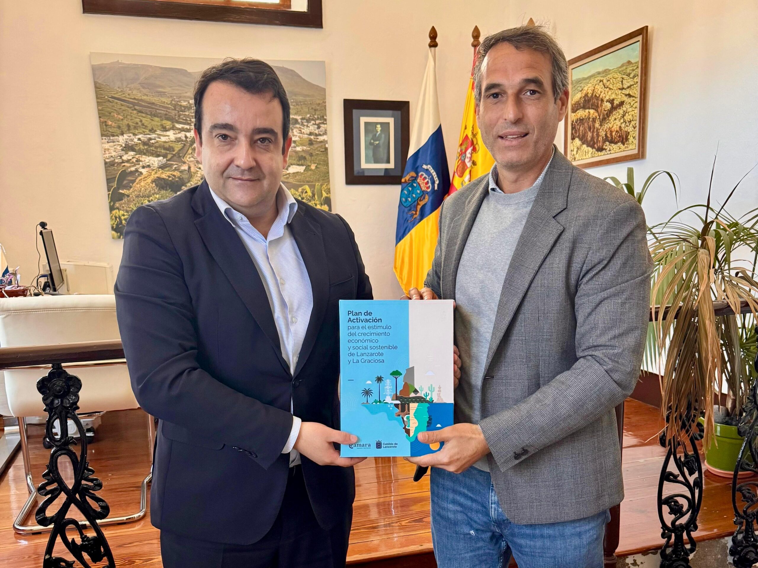 La Cámara de Comercio inicia en Haría la ronda de reuniones con los ayuntamientos para presentar el Plan de Activación 